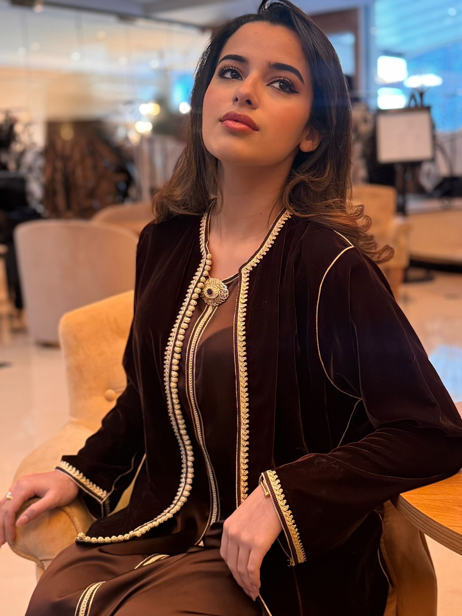 Caftan avec veste traditionnelle Coeur de Cacao