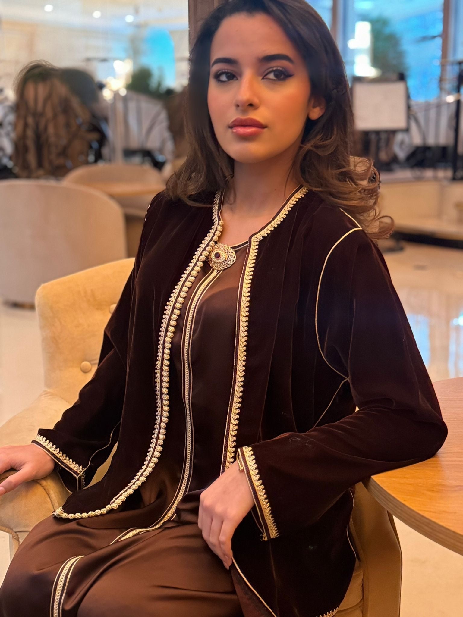 Caftan avec veste traditionnelle Coeur de Cacao