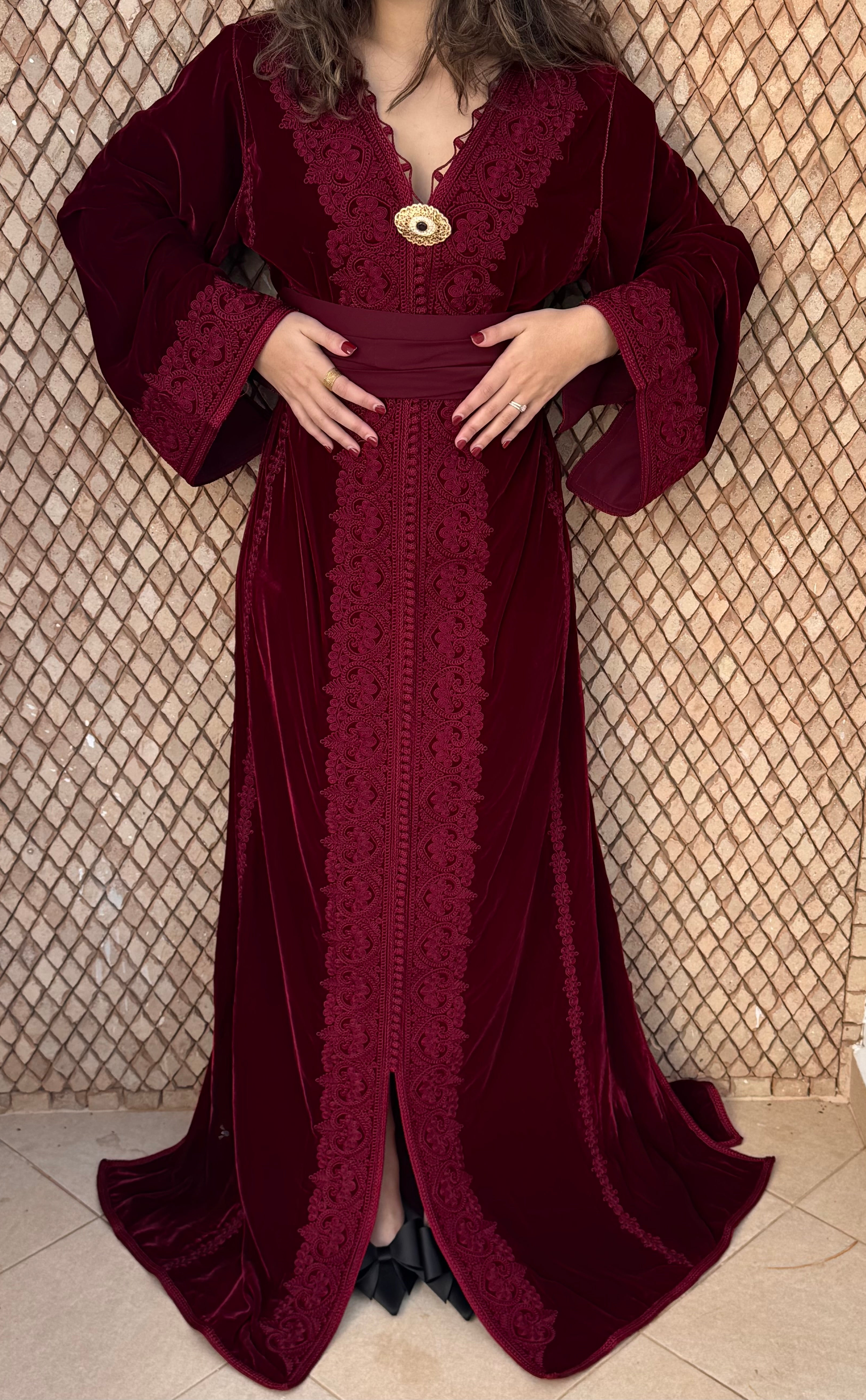 Caftan Bordeaux impérial