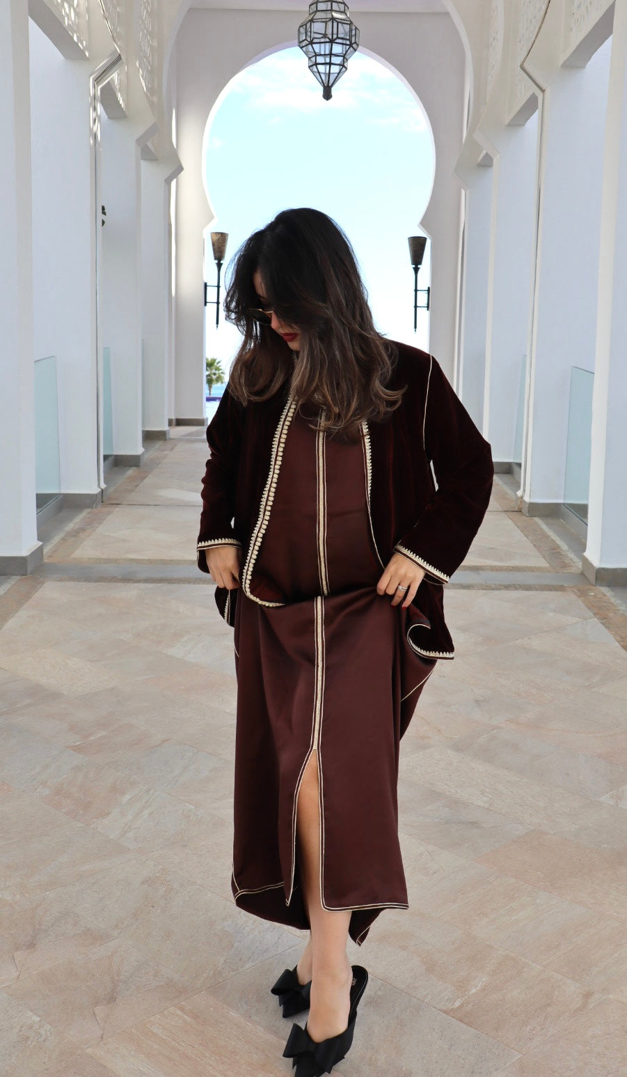 Caftan avec veste traditionnelle Coeur de Cacao