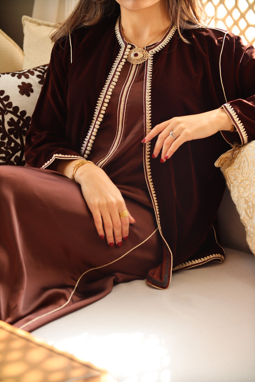 Caftan avec veste traditionnelle Coeur de Cacao