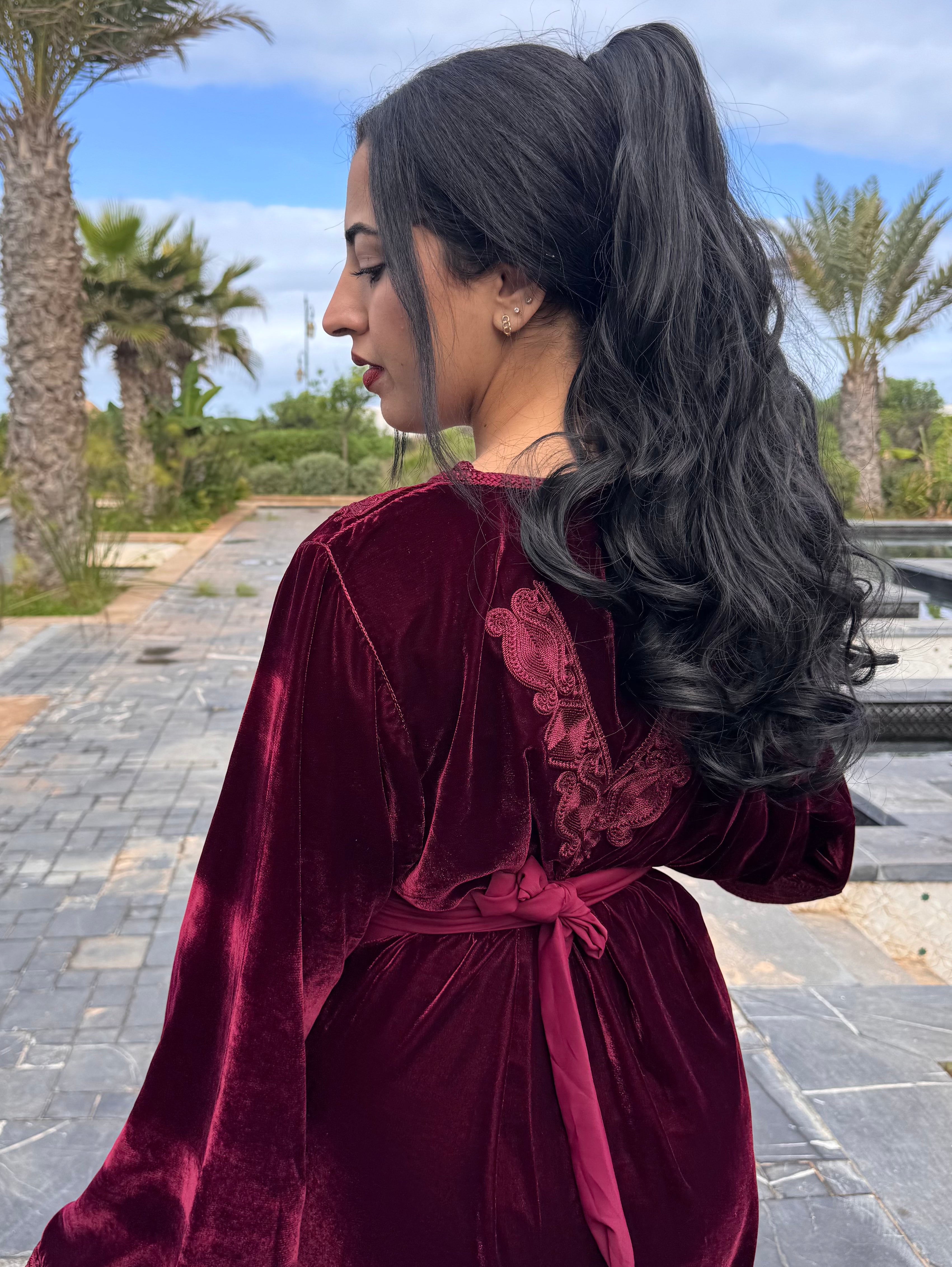 Caftan Bordeaux impérial