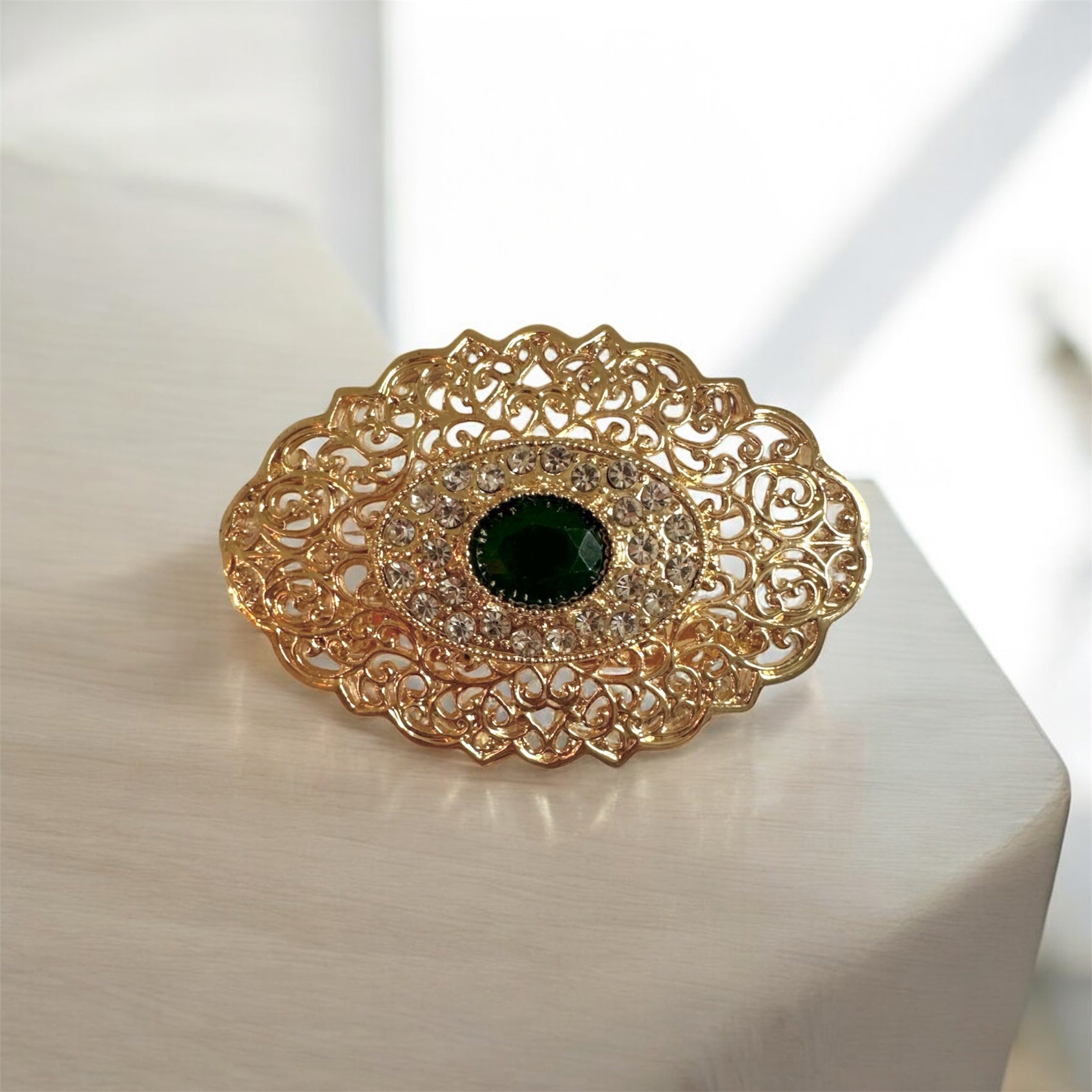 Broche Jardin d’Émeraude